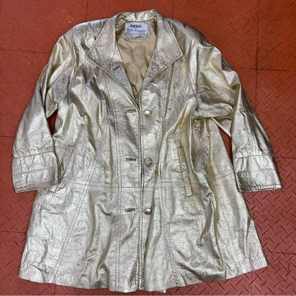 Rocco D’Amelio Vintage Gold Metallic Blazer - Picture 2 of 7